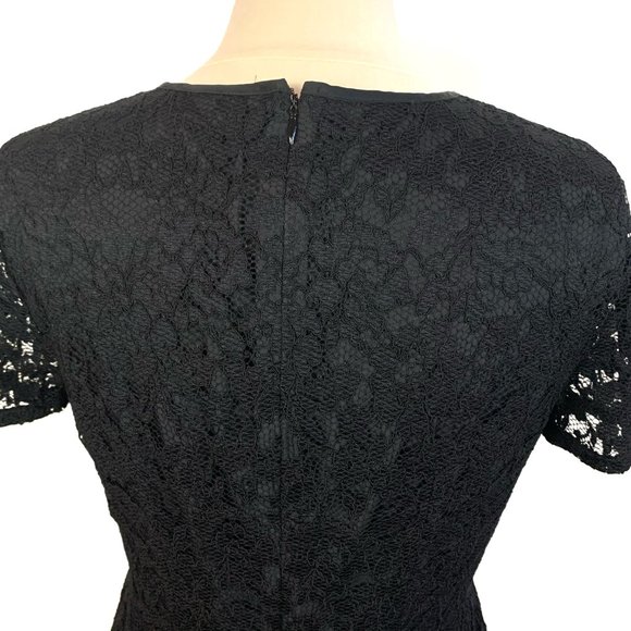 Liz Claiborne Lace Black Overlay Dress 6 - Picture 5 of 9